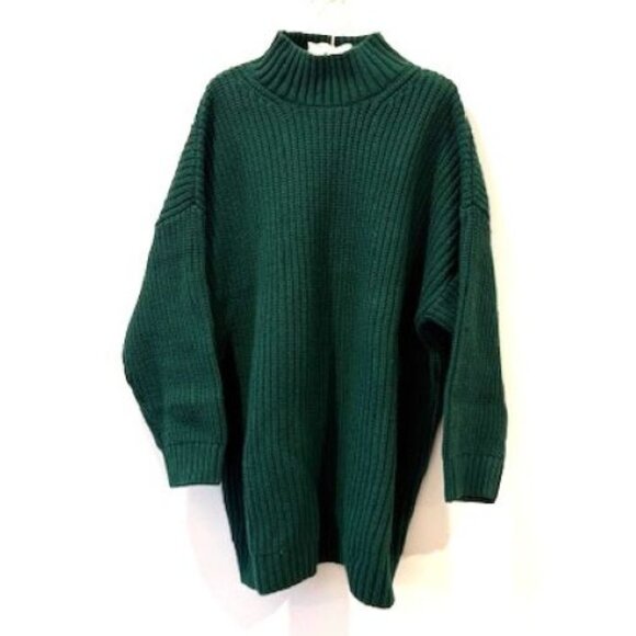 Gap Evergreen Oversized Turtleneck Mini Sweater Dress - Picture 1 of 6